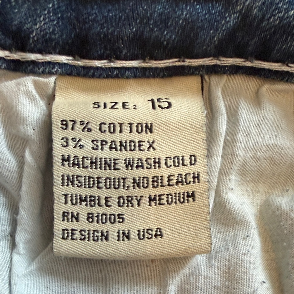 Dark Wash Distressed Women’s Jeans - Navy Blue - Picture 13 of 14